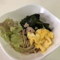papikun's cooksnap of when they made ふわとろ卵♡素麺でツナとわかめの油そば.