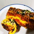 クックW2OESC☆'s cooksnap of when they made 朝食に!挽肉とほうれん草の卵焼き.