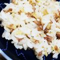 mappi＊＊'s cooksnap of when they made 豚ひき肉と長ネギの卵なしチャーハン☆.