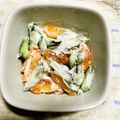クッカーまさおちゃん's cooksnap of when they made 簡単☆柿とキュウリのサラダ.
