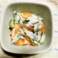 クッカーまさおちゃん's cooksnap of when they made 簡単☆柿とキュウリのサラダ.