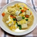 らて♪'s cooksnap of when they made 高野豆腐とミックスベジタブルの卵どじ煮.