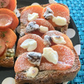kyao☆'s cooksnap of when they made 秋味！柿と胡桃のごちそうトースト.