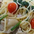 ゆみまき＠'s cooksnap of when they made チキンとミニトマト・ほうれん草のパスタ.