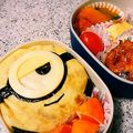 ＊のんた。's cooksnap of when they made キャラ弁♡ミニオンオムライス♡.