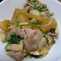 norimilk's cooksnap of when they made 大根水菜豚肉の煮物.