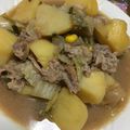 クック9P6O5D☆'s cooksnap of when they made 味滲みる☆牛バラ切り落としで白菜肉じゃが.