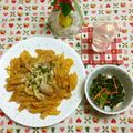 Y✿えくぼ飯's cooksnap of when they made 給料日前を救済♪野菜ナポリタン.