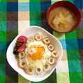 マーシ☆'s cooksnap of when they made 簡単楽しい♪ちくわ目玉焼き♪.