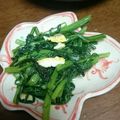 クックLJ2W4Q☆'s cooksnap of when they made 春菊大量消費！簡単‼春菊の七味炒め♪.