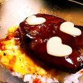 むぎゅぎゅ's cooksnap of when they made ふわとろ卵とハンバーグ丼♪.