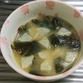 もぐ・ω・くま's cooksnap of when they made 長芋とワカメの味噌汁.