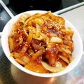 キュリあす's cooksnap of when they made 焼き肉のタレで簡単豚ロース照り焼丼！.