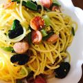 えりなふみまま's cooksnap of when they made 簡単昼食パスタ　小松菜入りカルボナーラ.