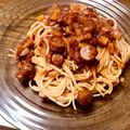 だい！'s cooksnap of when they made ウインナーとベーコンのトマトソースパスタ.