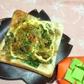 ぽぽきゅ's cooksnap of when they made 青海苔香る❀青葱の胡麻おかか和トースト.