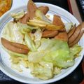 ＤAISUKＥ's cooksnap of when they made 春キャベツと魚肉ソーセージのやみつき炒め.