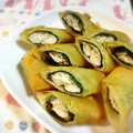 monchan♪♪'s cooksnap of when they made 【農家のレシピ】青シソとささみの春巻き.
