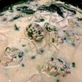 あすあきままん's cooksnap of when they made ■糖質制限■ニラ肉団子簡単豆乳鍋スープ冬.