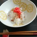 tamotan∞'s cooksnap of when they made かつおぶしと紅ショウガのおにぎり♡.