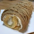 Ｙ＿ＰＡＰＡ's cooksnap of when they made 甘栗で作る＊モンブランロールケーキ♪.