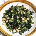 KUMI KUMI's cooksnap of when they made 【 常備菜】大根の葉と油揚げのピリ辛炒め.