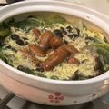 じろー名古屋's cooksnap of when they made 土鍋で簡単！レタスのコンソメ卵スープ鍋.