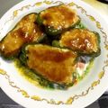 kyannn's cooksnap of when they made ダイエット!!ささみ豆腐のピーマン肉詰め.