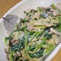 あんころママさん's cooksnap of when they made 舞茸とほうれん草のクリームパスタ.