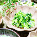 makichihua's cooksnap of when they made 菜の花とカニ蒲鉾のおろしあえ♪.