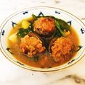 ナピト's cooksnap of when they made しいたけとれんこんの肉詰めつみれ鍋.