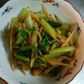 もりもり亜紀's cooksnap of when they made 簡単副菜！ごぼうと小松菜のキムチ炒め.