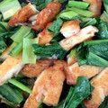 シュウ72's cooksnap of when they made 簡単☆小松菜とさつま揚げの炊合せ.