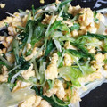 mami5san's cooksnap of when they made ☆レタスと水菜の卵炒め♪マヨネーズ和え☆.