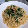 ゆるмαмα's cooksnap of when they made ランチに♫鶏肉と水菜の柚子胡椒パスタ.