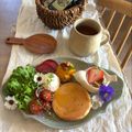 たべものにっき　tabemono's cooksnap of when they made 米粉のひとくち☆フルーツパンケーキ.