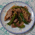 イチゴ、イチゴ。's cooksnap of when they made 塩麹使用！豚・ピーマン・えのき炒め☆.