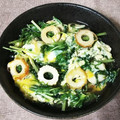 ＊coron＊'s cooksnap of when they made 簡単！赤水菜と竹輪の卵とじ.