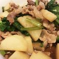 ひまわりTARO's cooksnap of when they made 長芋と豚肉の炒め物.
