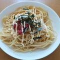 ayakaL7's cooksnap of when they made 大根おろしと梅のマヨポン冷製パスタ.