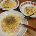 ありりりりりん's cooksnap of when they made 【簡単】カルボナーラ【一人分】.