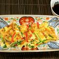 シシュポス's cooksnap of when they made 韮とパプリカの韓国卵焼き（ジョン）.