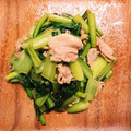 Yongren's cooksnap of when they made 小松菜と豚肉のあんかけ風中華炒め.