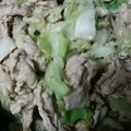 まゆけママ's cooksnap of when they made 豚しゃぶとキャベツのウスターソース炒め.