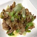 sato3★'s cooksnap of when they made レタスとネギで美味☆豚バラ炒め.