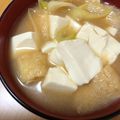 ムーヒツジ's cooksnap of when they made 豆腐と油揚げのお味噌汁.