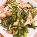 py4's cooksnap of when they made 春菊とベーコンのにんにく炒め.