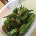 もりのりころ's cooksnap of when they made 簡単！お弁当に麺つゆでオクラのごま和え☆.