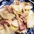 miyabyon's cooksnap of when they made 大根とベーコンの塩麹炒め.