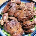 甘茶0825's cooksnap of when they made 夏バテ解消！レバーとハツのスタミナ焼き.